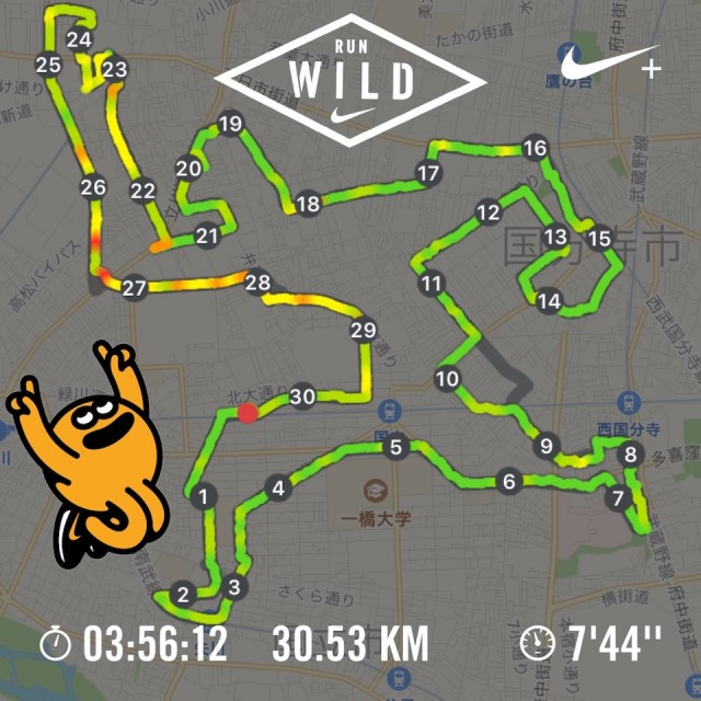 ランナーのランニングコース