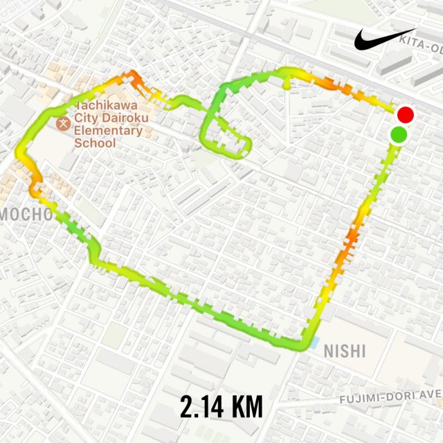 Nike Run Clubのルート画像