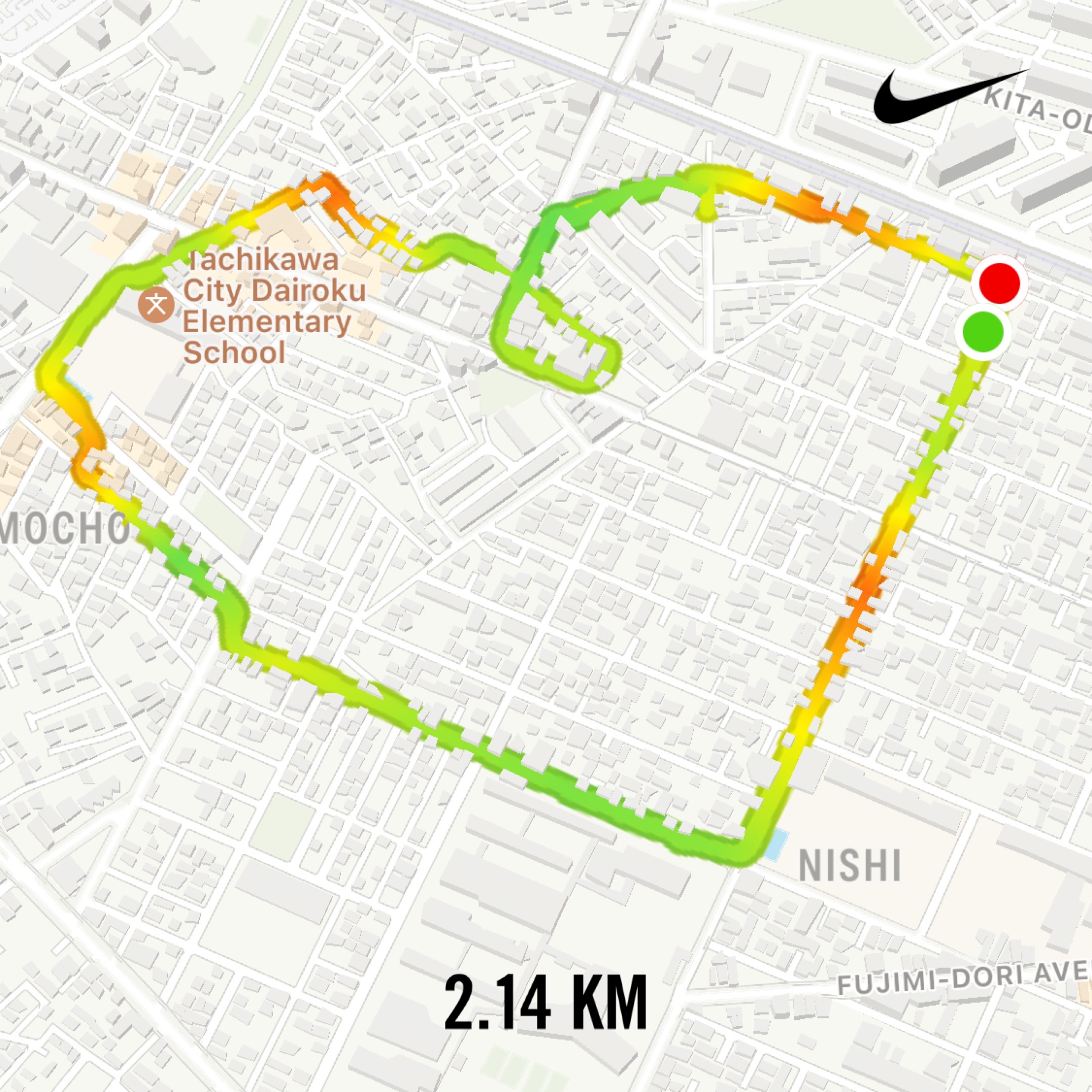 Nike Run Clubのルート画像