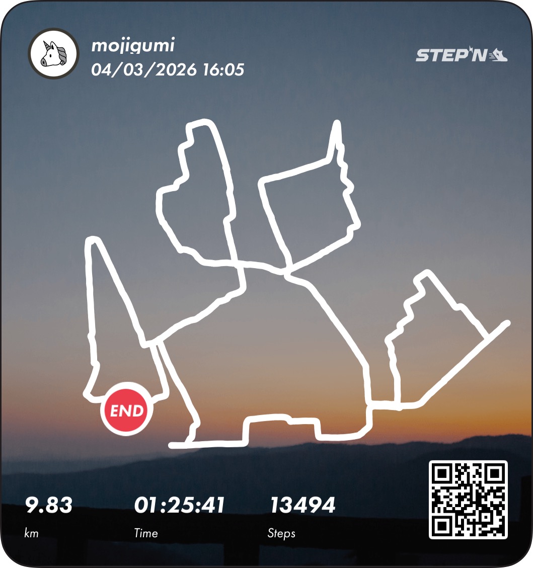 オオカミの足跡のSTEPNアート