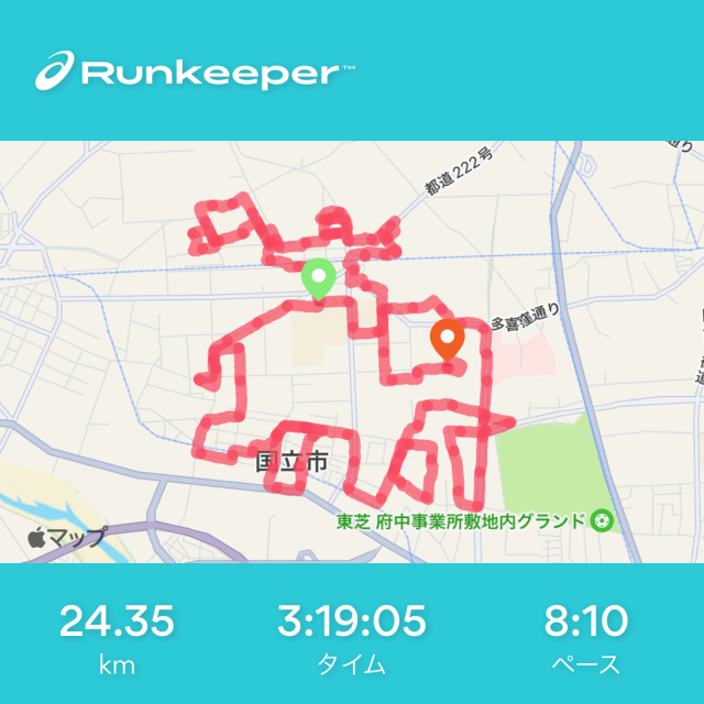 Runkeeper で描いた象のGPSアート