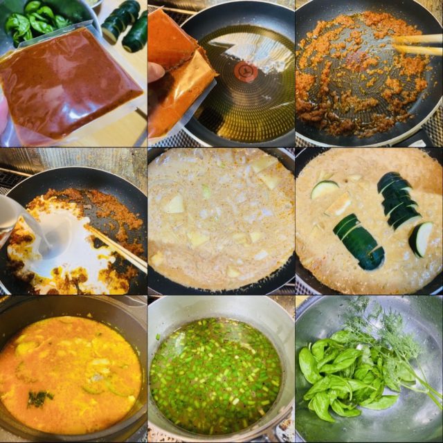 レッドカレーを作った工程