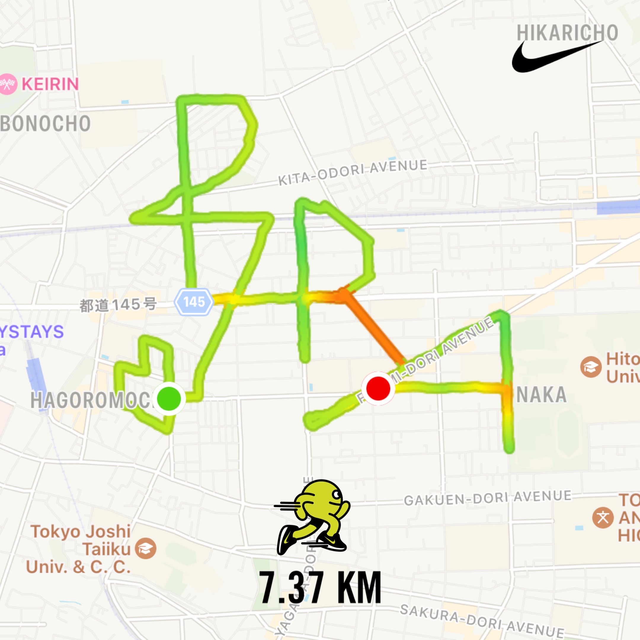 BRAの文字のGPS ART