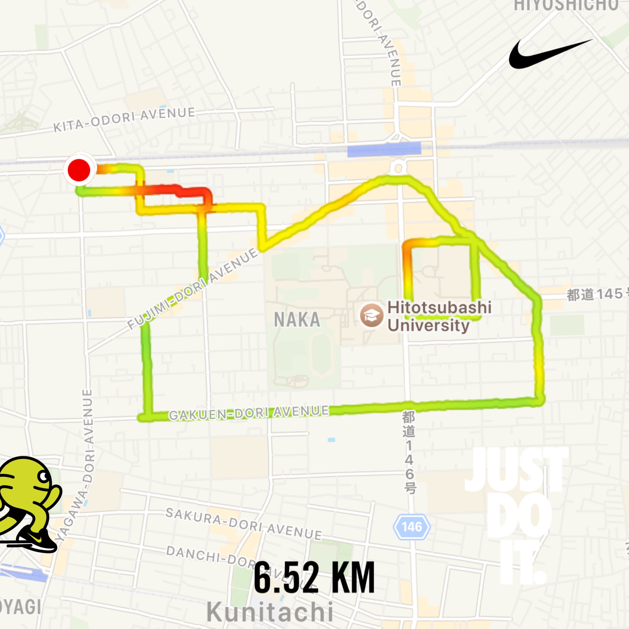 煙突のある家のGPSアート