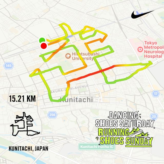 「走」のGPSアート