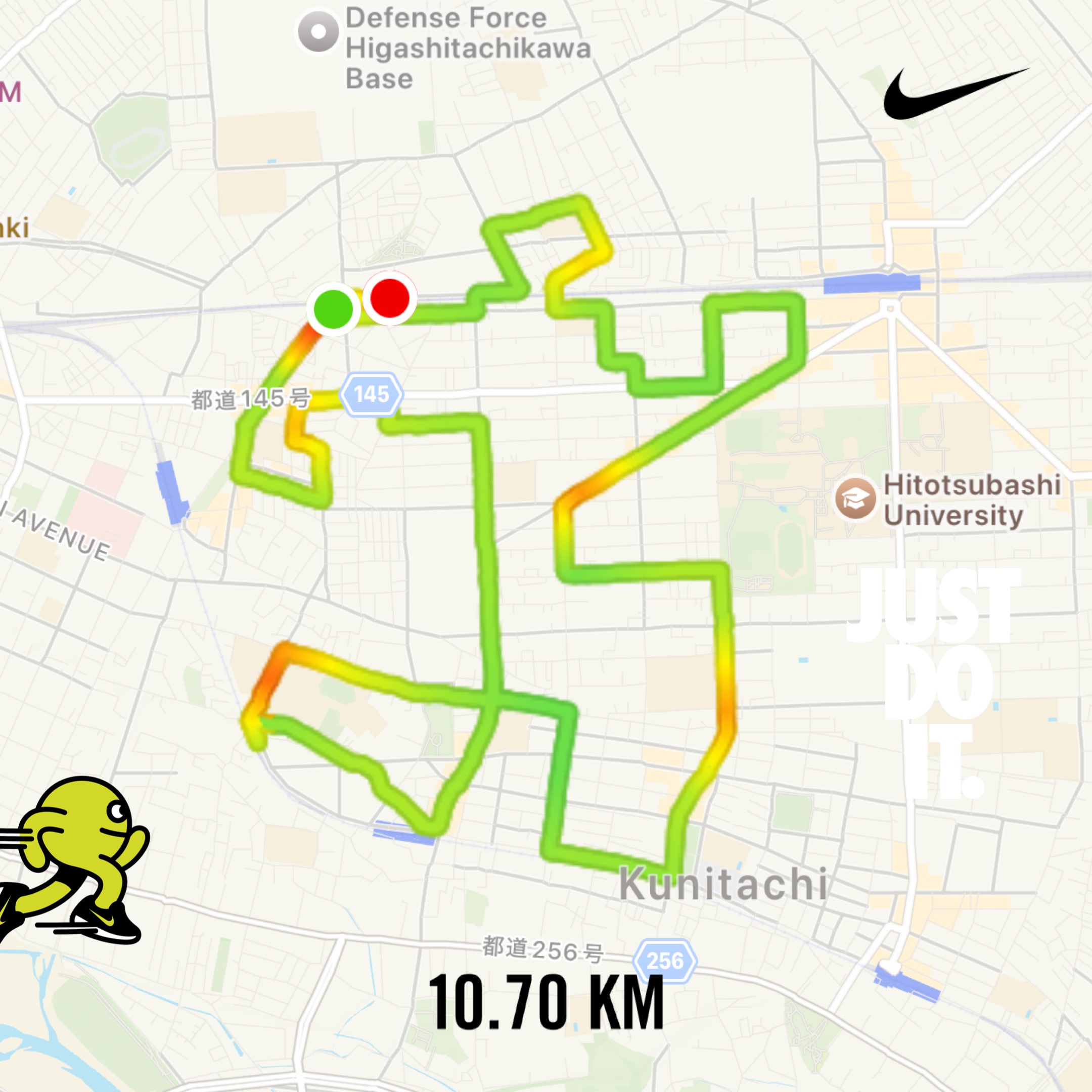 ランナーのGPSアート