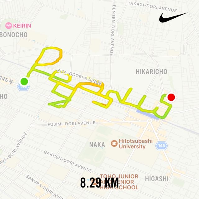PEGASUSのGPSアート