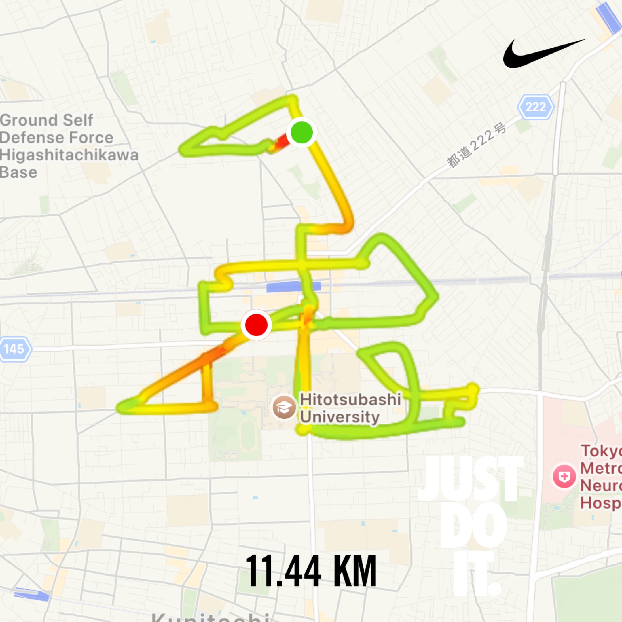 兎の字のGPSアート