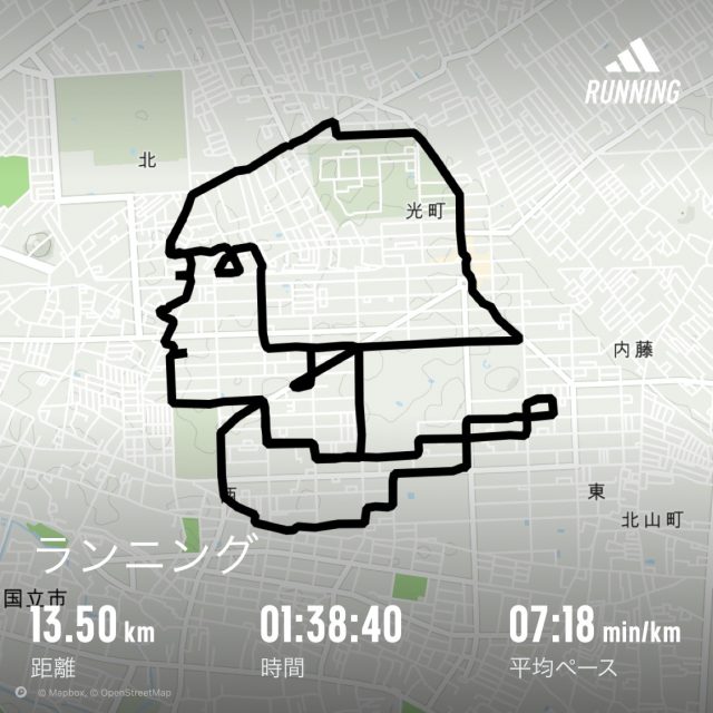 adidas Runningで描いたスカーフ女性