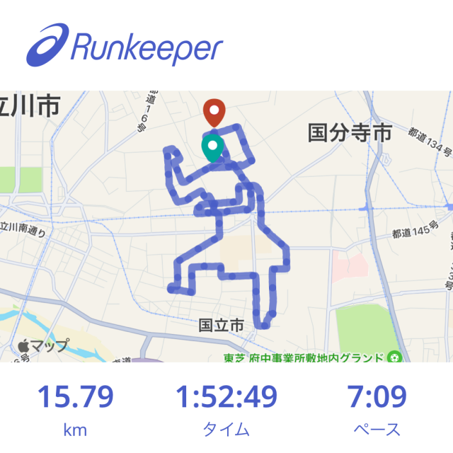 Run keeperのGPSアート