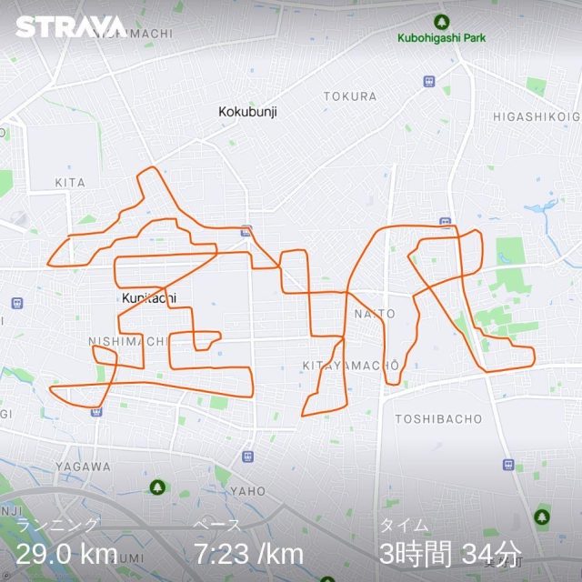 金沢の Strava art