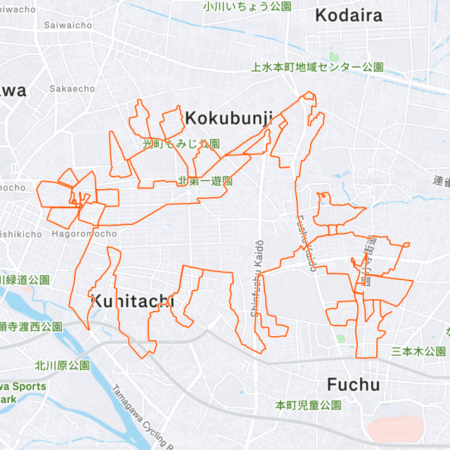 狼のStrava art